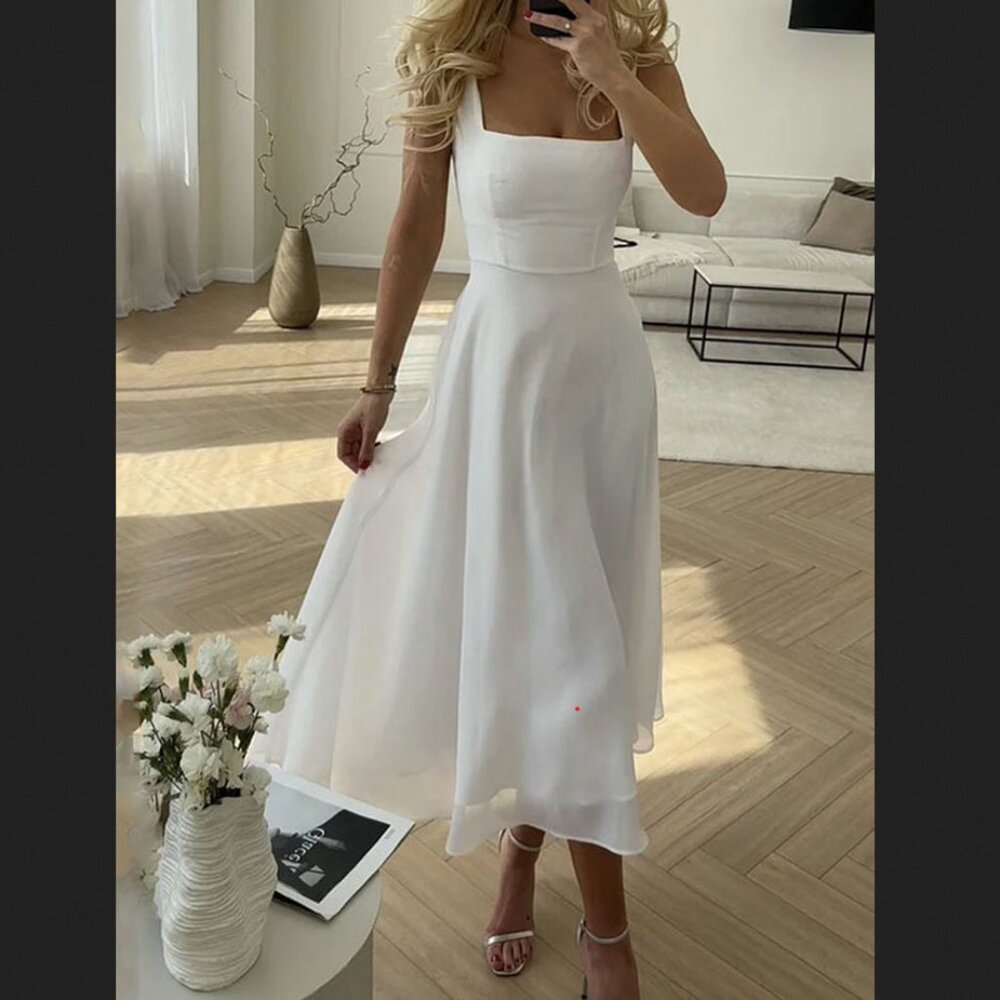 Commense White Maxi Dress